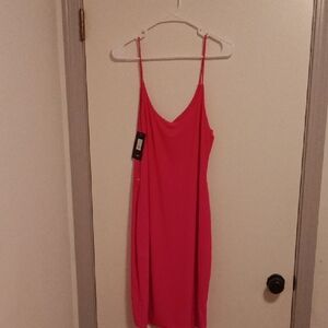 Elegant Pink Slip Dress